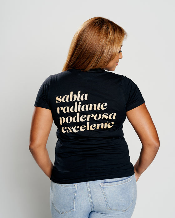 Mujer Brillante T-Shirts Español
