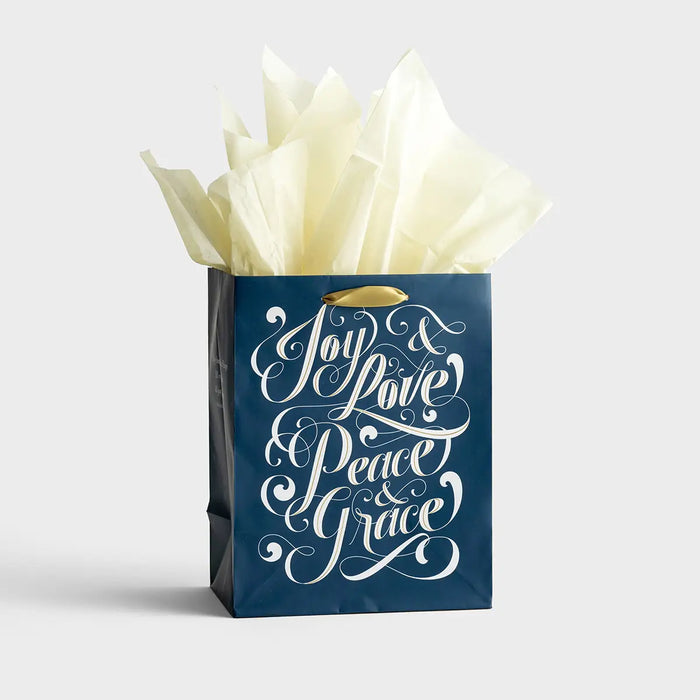 Gift Bag - Joy and Love - Medium Gift Bag with Tissue