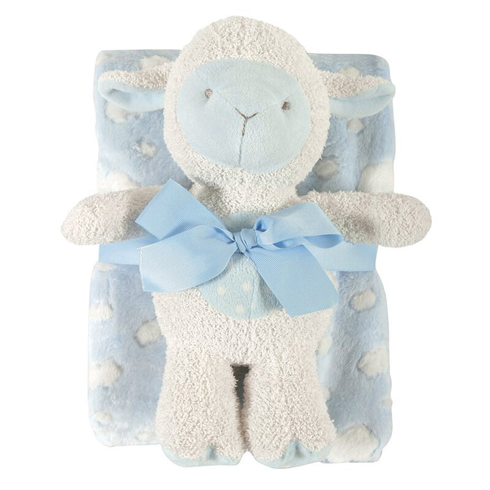 Blanket Toy Set - Blue Lamb