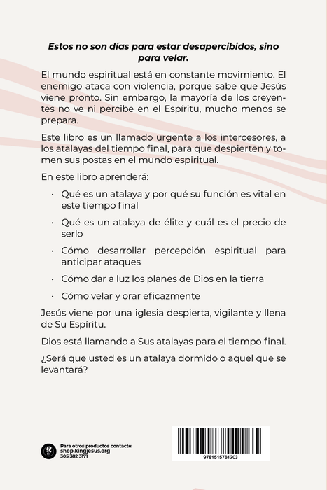 Levantando Atalayas para el Tiempo Final- Libro