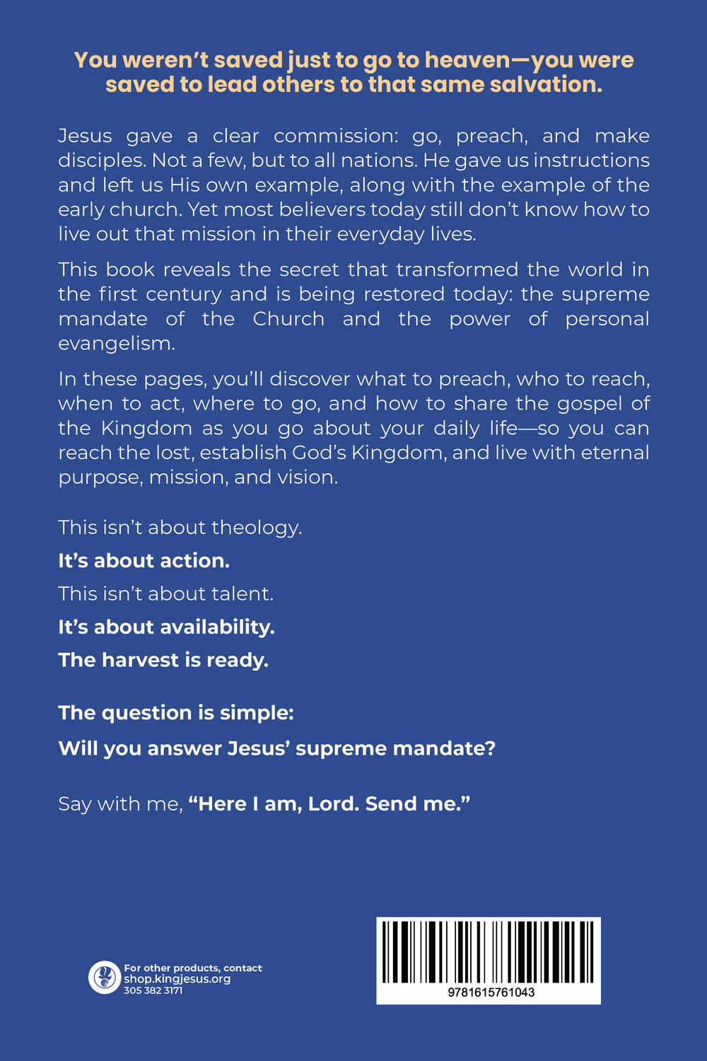 The Supreme Mandate and the Mission of the Church - Book