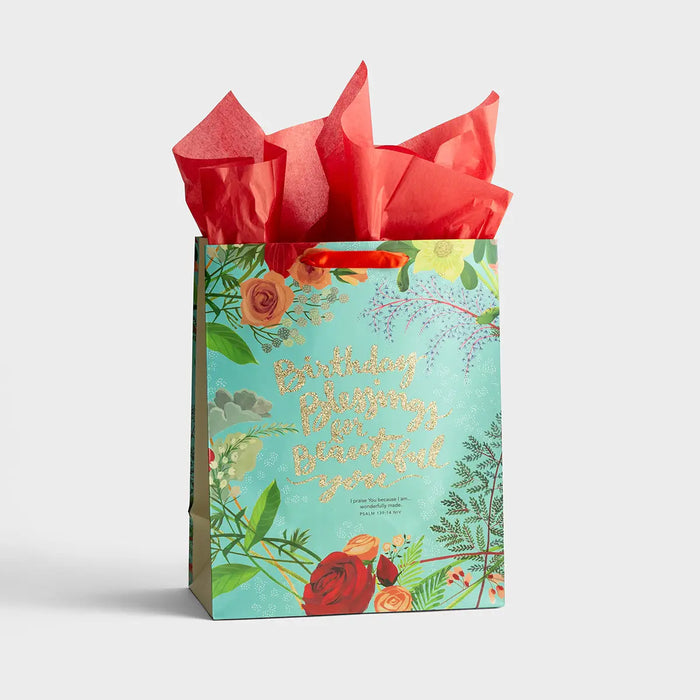Gift Bag - Birthday Blessings - Large Gift Bag with Tissue