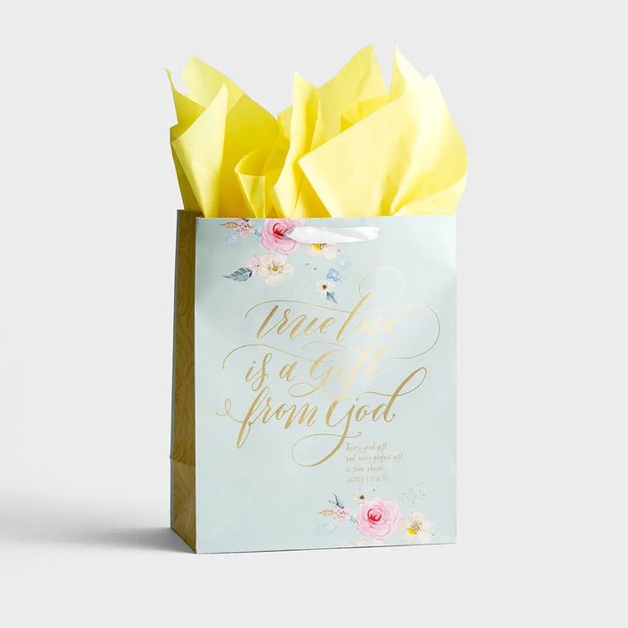 Gift Bag - True Love Is a Gift - Large Gift Bag with Tissue