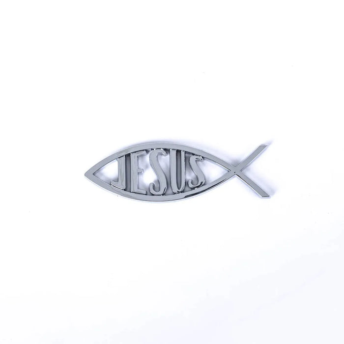 Auto Emblem - Jesus Fish Silver