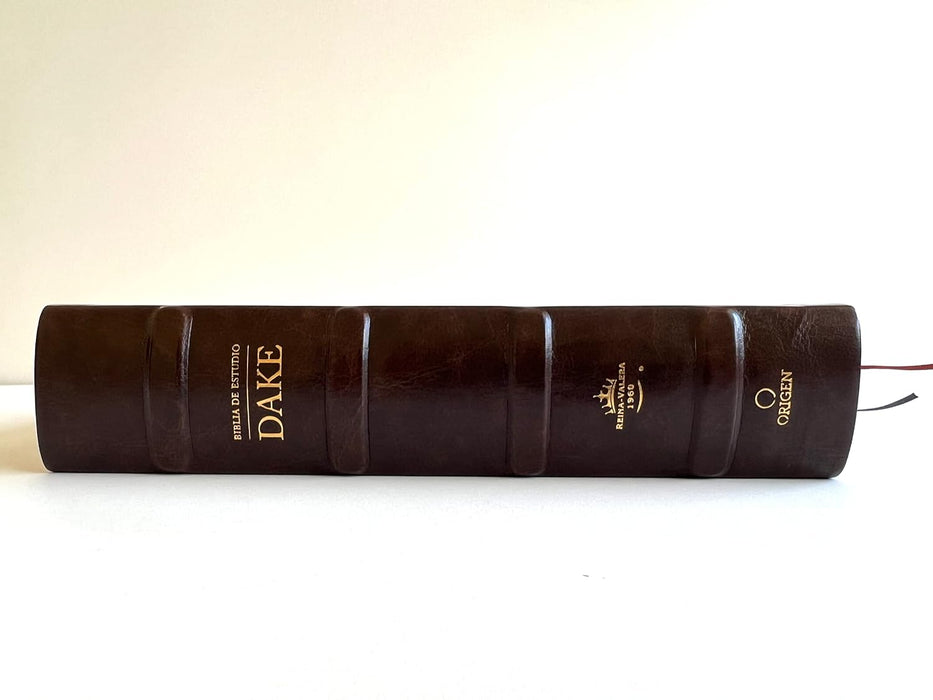 RVR 1960 Biblia de estudio Dake, tamaño grande, piel duotono Marrón