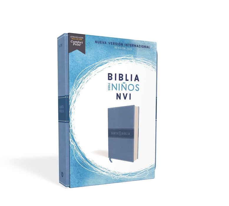 Biblia para Niños NVI, Texto revisado 2022, Leathersoft, Azul Celeste, Comfort Print