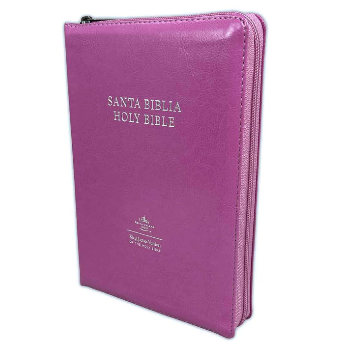 Biblia Bilingue Para Jovencitas Rvr 1960/ King James Semipiel Piel Rosa Índicecierre