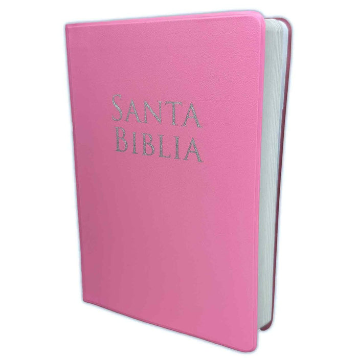 Biblia Letra Grande Tamaño Manual RVR 1960, Vinilo Rosa