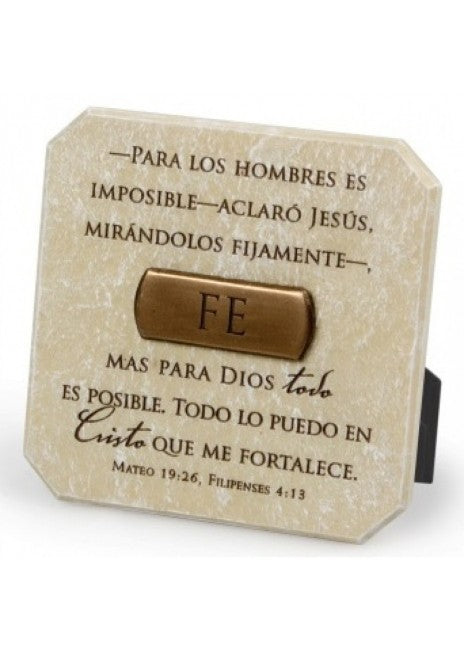 Spanish Plaque Bronze Title Bar - Fe