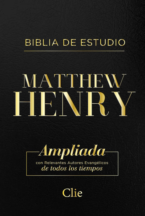 RVR Biblia de Estudio Matthew Henry, Leathersoft, Negro, con índice