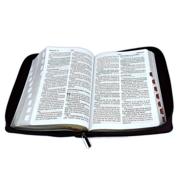 Biblia Letra Gigante Manual 14 puntos con cierre RV1960 caoba con indice Imitation Leather