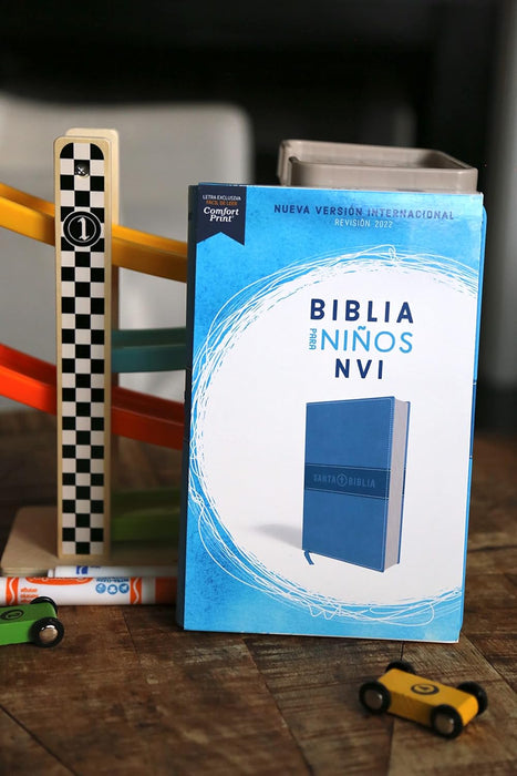 Biblia para Niños NVI, Texto revisado 2022, Leathersoft, Azul Celeste, Comfort Print