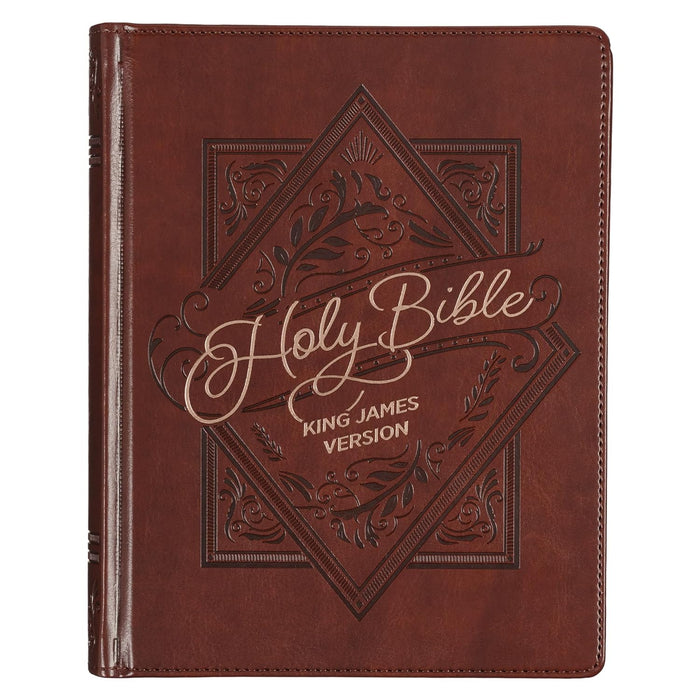 Bible - KJV Holy Bible, Note-taking Bible, Faux Leather Hardcover King James Version, Saddle Tan Hardcover