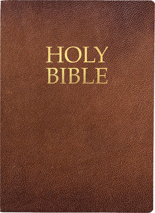 Bible - KJVER Holy Bible Large Print- Brown Bonded Leather Indexed