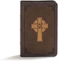 Bible - CSB Large Print Compact Reference Bible, Celtic Cross Brown LeatherTouch