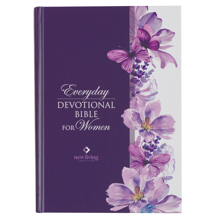 Bible - NLT Everyday Devotional Bible for Women Purple Floral