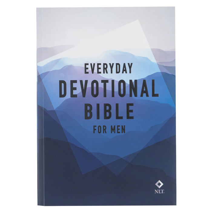 Bible - NLT Everyday Devotional Bible for Men Blue Mountain
