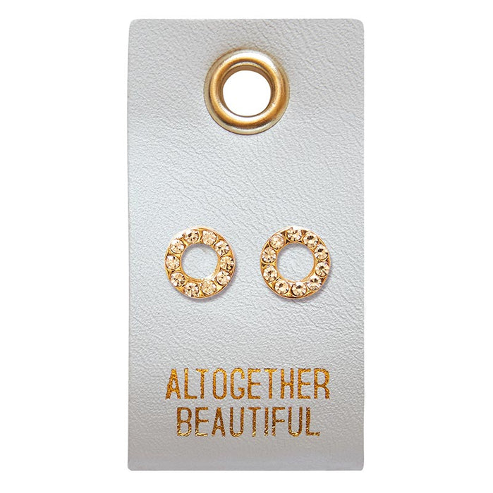 Earrings - Altogether Beautiful - Circle (Leather Tag)