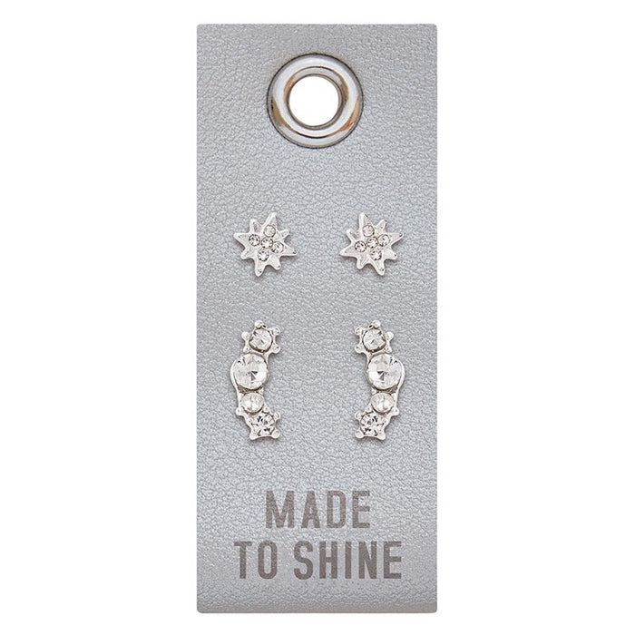 Earrings - Made to Shine (Leather Tag)