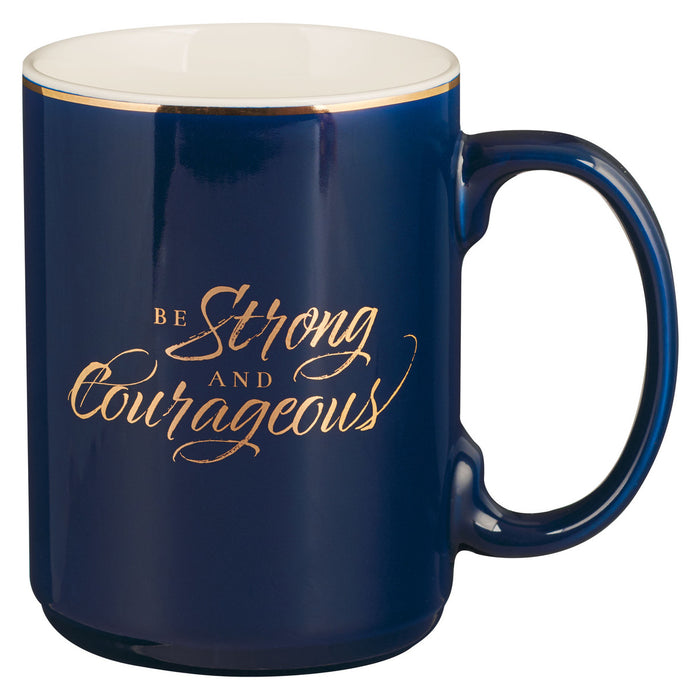 Mug - Be Strong and Courageous Navy - Joshua 1:9