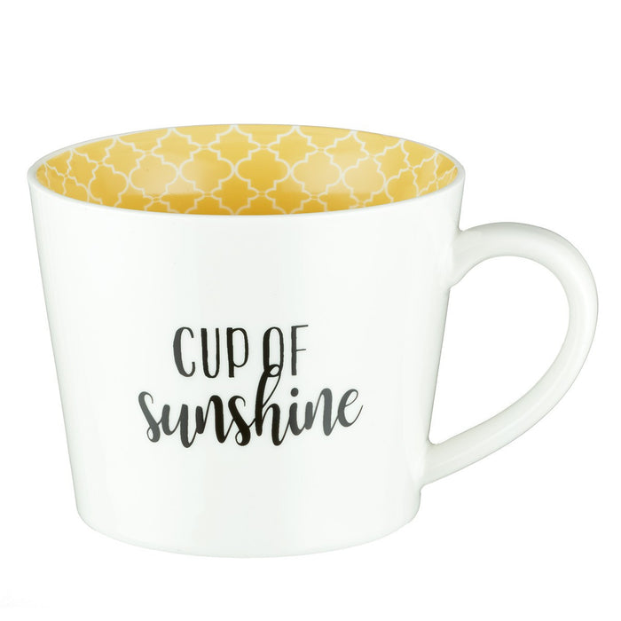 Mug - Cup of Sunshine Yellow Ceramic Coffee Mug - Lamentations 3:22-23