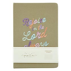 Journal - Rejoice In The Lord (Embroidered)