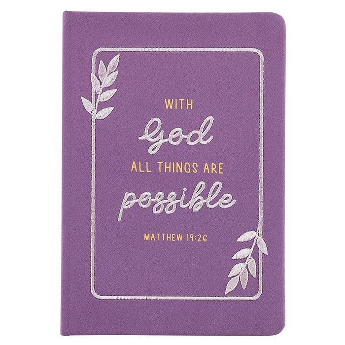Journal - All Things Are Possible (Embroidered)