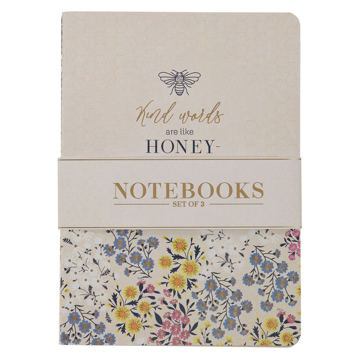 Journal - Kind Words Are Like Honey Large Notebook Set - Proverbs 16:24