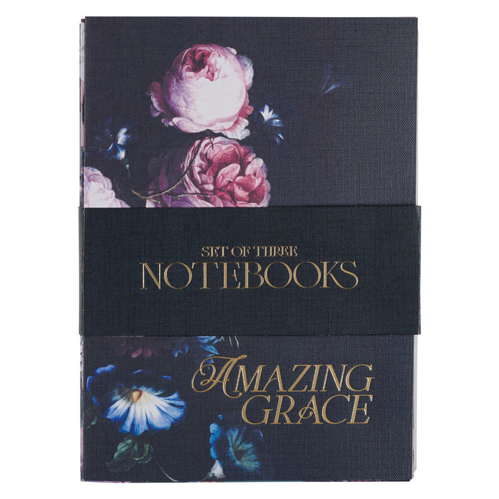 Journal -  Amazing Grace Midnight Blue Large Notebook Set