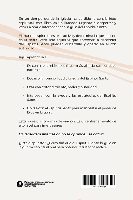 Oracion e  Intercesion Guiadas por el Espiritu Santo - Libro