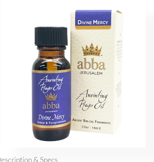 Divine Mercy 1/2 Oz - Anointing Oil