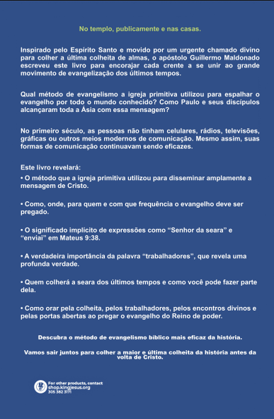 (Portuguese) O Método de Deus para Evangelizar o Mundo, a Nação e a Cidade - Livro (God's Method to Evangelizing)
