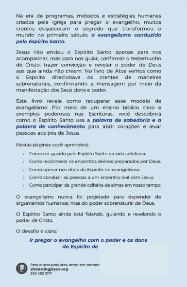 (Portuguese) Evangelismo Conduzido pelo Espírito Santo  - Livro (Holy Spirit Led Evangelism)