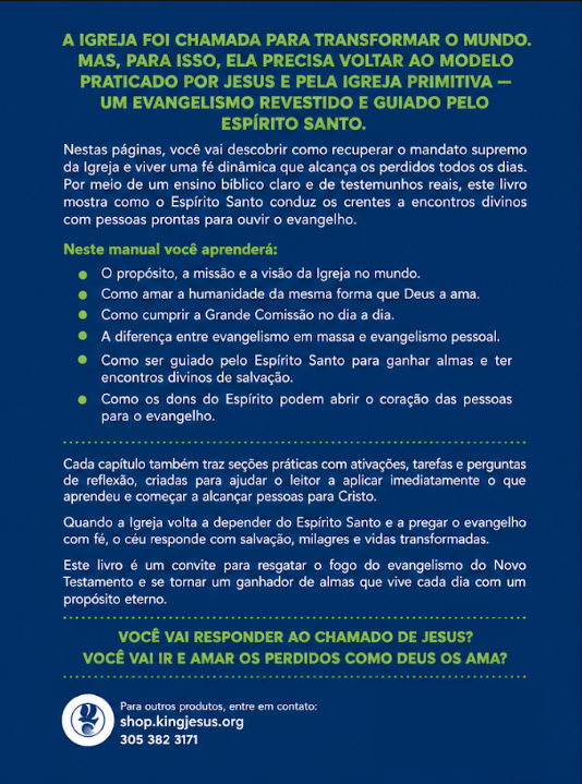 (Portuguese) Como Evangelizar o Mundo, a Nação e a Cidade: Parte 2 - Manual - How to Evangelize part 2