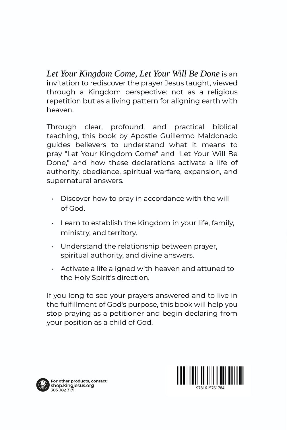 Let Your Kingdom Come - Book