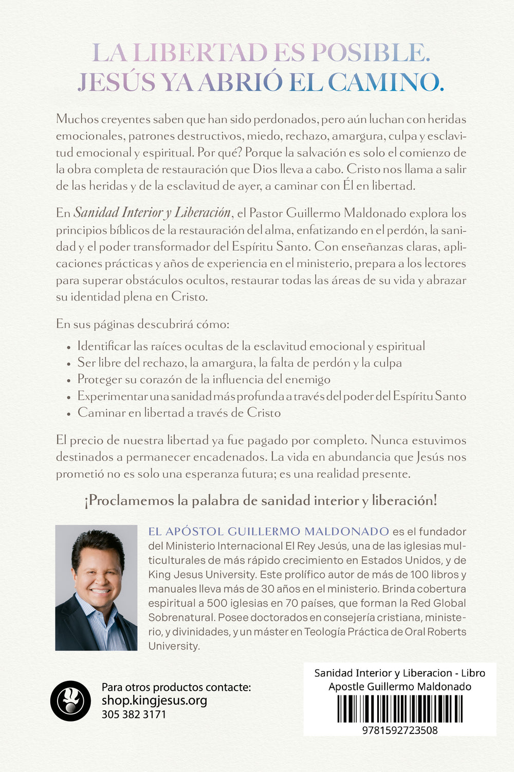 Sanidad Interior y Liberacion - Libro