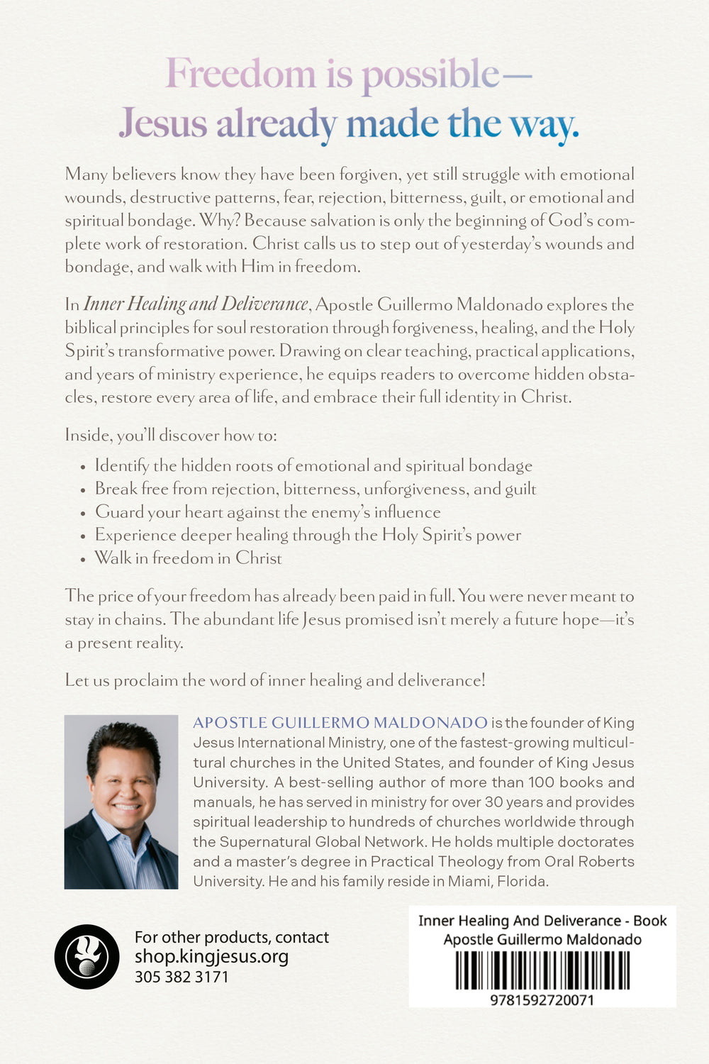 Inner Healing And Deliverance - Book
