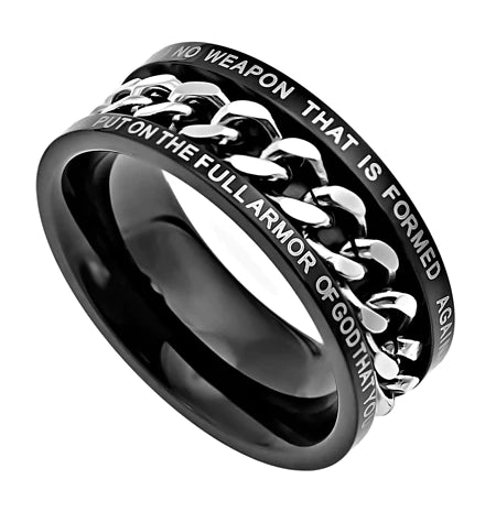 Men's Black Chain Ring No Weapon