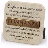 Spanish Plq Bronze Title Bar - Confianza