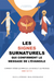 A book cover design with French text, featuring stylized figures in white and red robes against a blue and white geometric background with a central red wax-seal emblem.