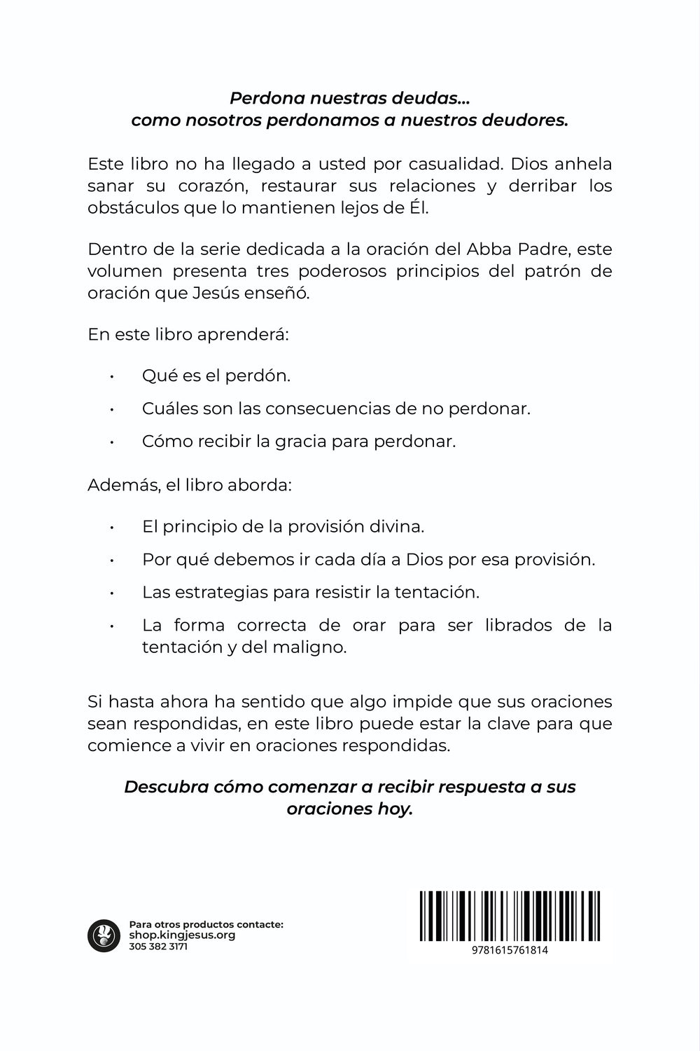 Perdona Nuestras Deudas - Libro