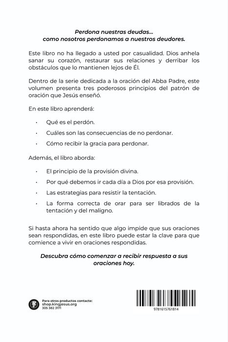 Perdona Nuestras Deudas - Libro