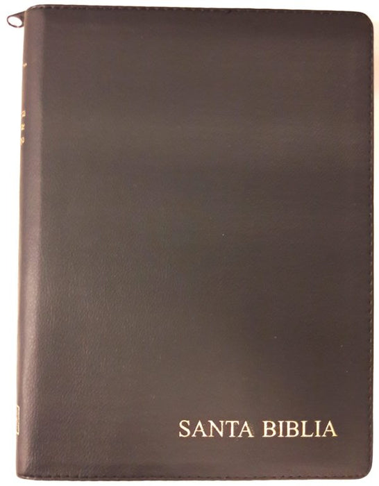 Biblia Piel Suave Negro Con Letra Grande - Reina Valera Revisión 1960