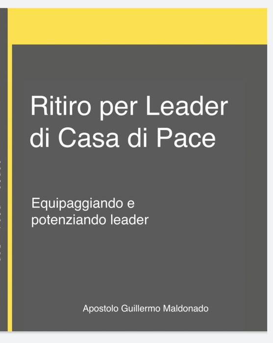 Ritiro per Leader di Casa di Pace -  Manual - Italian - Digital Version