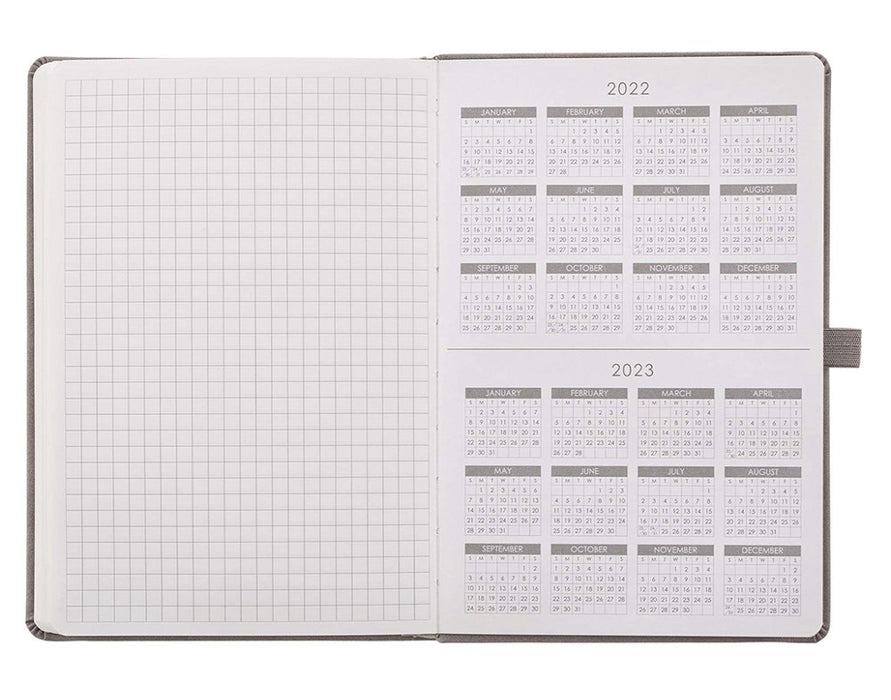 Planner - Gray Faux Leather Baxter Undated
