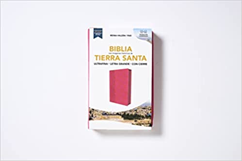 Biblia Reina-Valera 1960, Tierra Santa, Ultrafina, Letra grande, Leathersoft, Fucsia, Con cierre (Spanish Edition) Imitation Leather