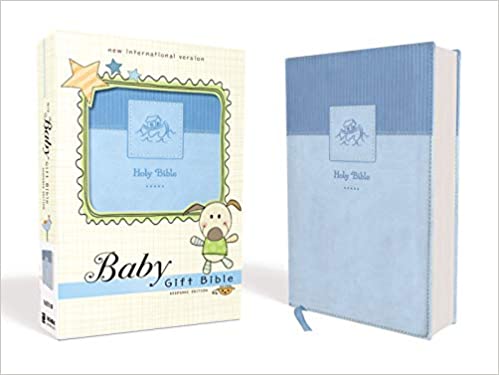 NIV, Baby Gift Bible, Holy Bible, Leathersoft, Blue, Red Letter Edition, Comfort Print: Keepsake Edition