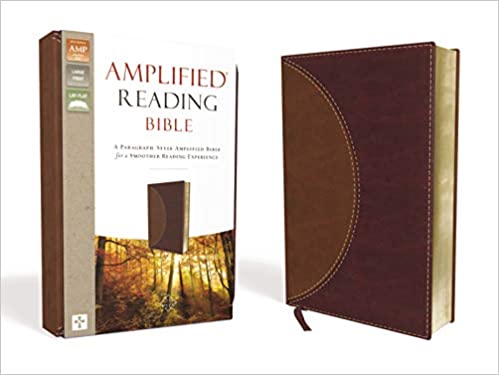 Amplified Reading Bible, Leathersoft, Brown: A Paragraph-Style Amplified Bible for a Smoother Reading Experience