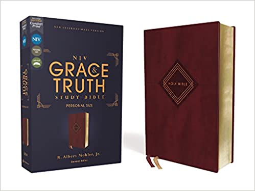 NIV Grace and Truth Personal-Size Study Bible, Comfort Print- Soft Leather-Look, Burgundy