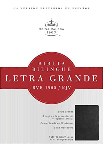 RVR 1960/KJV Biblia Bilingüe Letra Grande, negro imitación piel con índice (Spanish Edition)